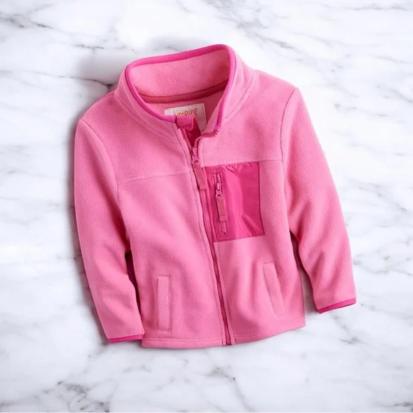 💫🎀Jumping Beans 12 Months Pink Fleece Jacket🎀💫 NWT - Picture 2 of 2